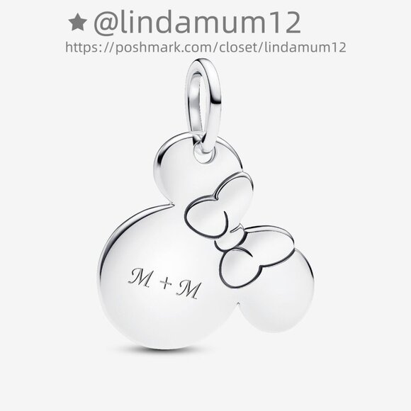 Pandora Disney Minnie Mouse Engravable Dangle Charm - Picture 4 of 7